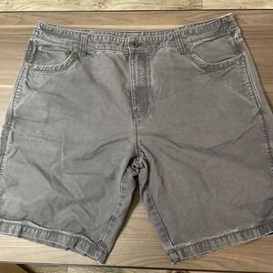 Eddie Bauer‎ D1753086 Men's Gray Canvas Shorts Casual 5-Pocket Design Sz 42
